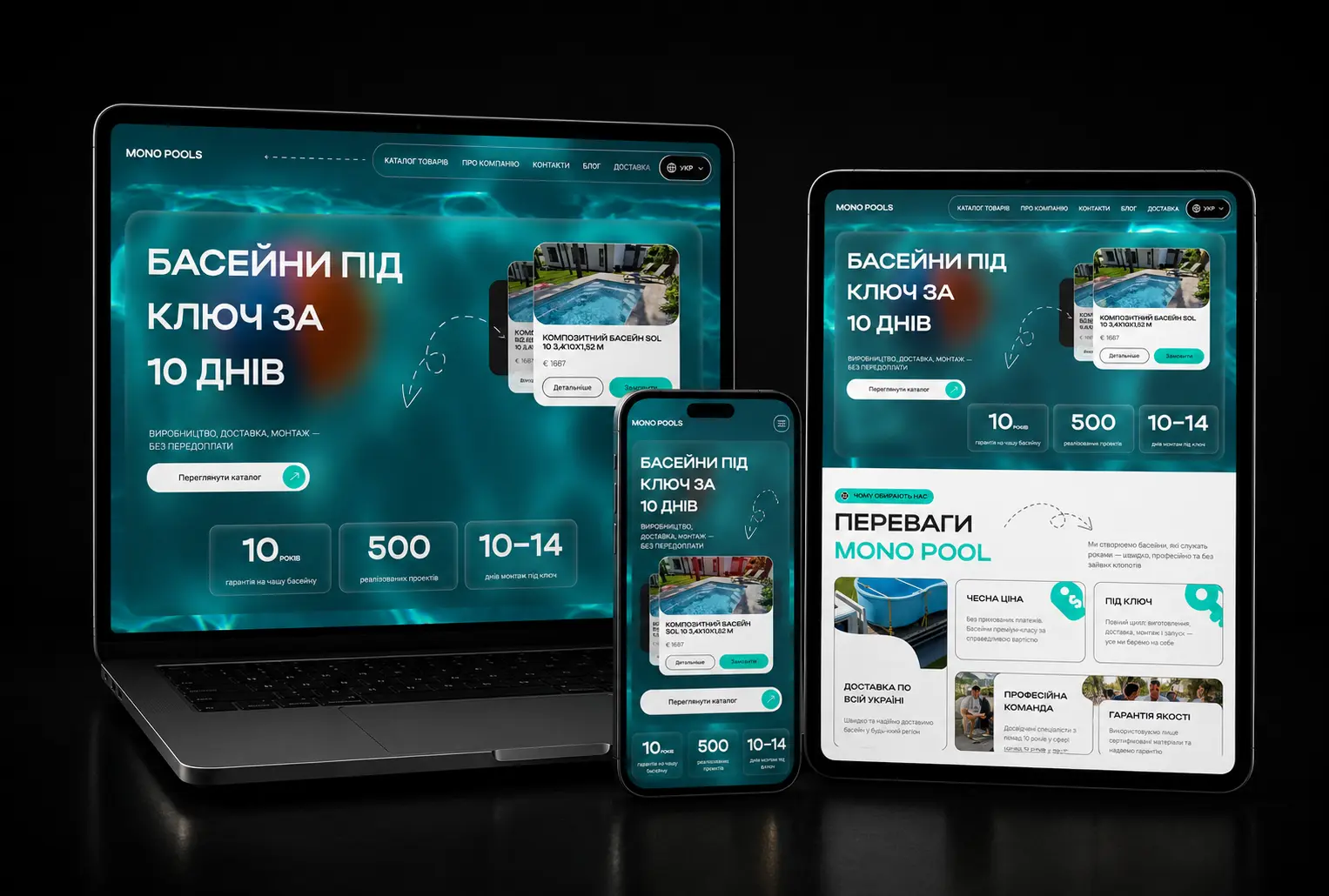 Mono Pools — Композитні басейни під ключ в Україні